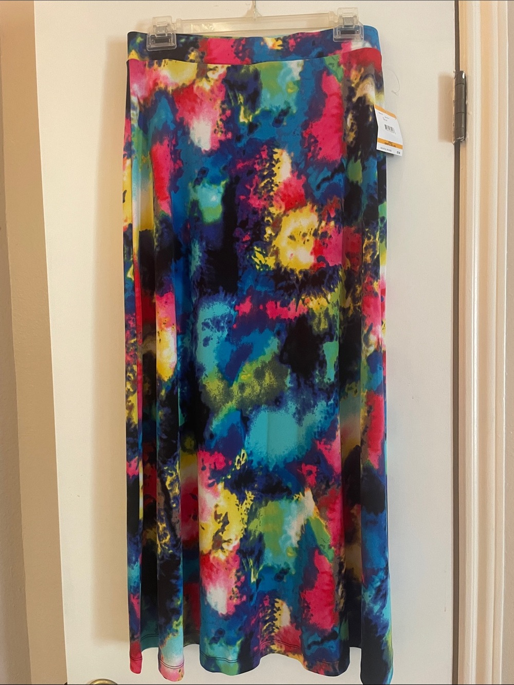 Kasper Multi-Color Abstract Maxi Skirt